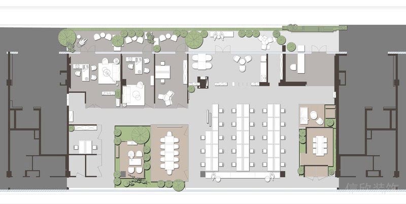 羅湖辦公室設計辦公區(qū)效果圖