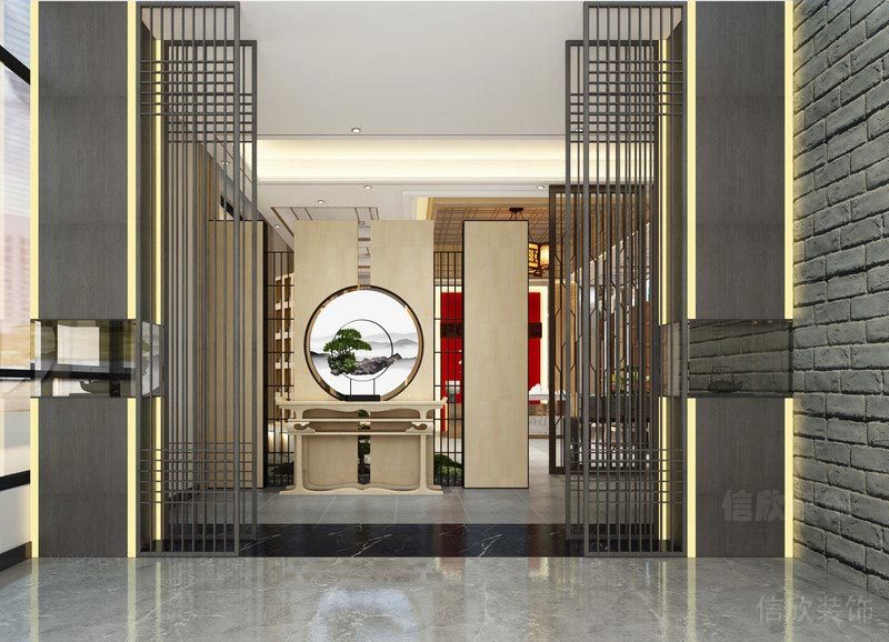 深圳福田新中式餐飲茶室裝修圖門廳 深圳福田新中式餐飲茶室裝修圖門廳