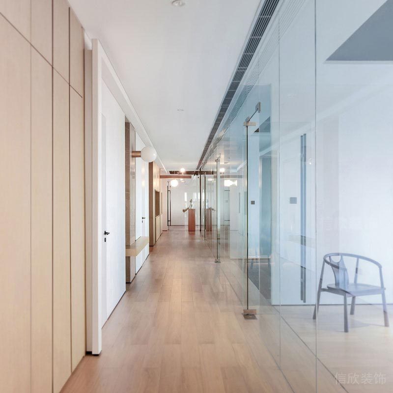 深圳南山深圳灣科技生態園辦公室裝修過道吊頂空調風口