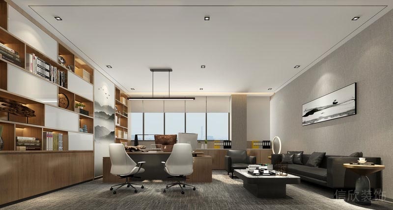 總經(jīng)理辦公室楓木書柜設計圖