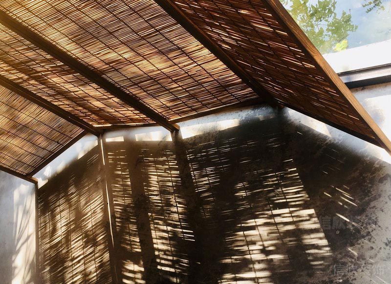 竹篾編制吊頂圖