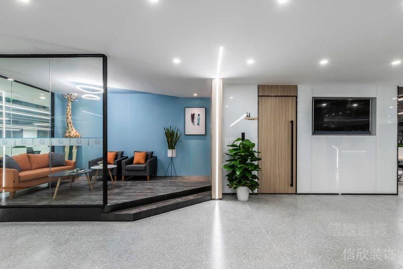 龍崗網(wǎng)絡(luò)公司辦公室會客區(qū)裝修