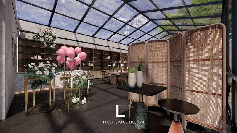 福田餐廳裝修私房菜設(shè)計(jì)效果圖露臺與花房