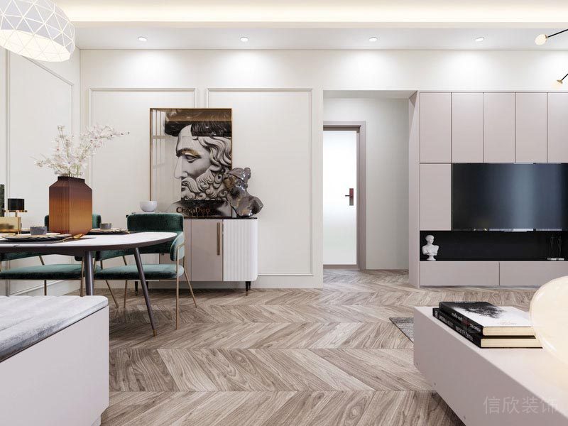 輕奢風(fēng)木紋裝修肌理效果圖大廳裝修簡(jiǎn)約風(fēng)客廳效果