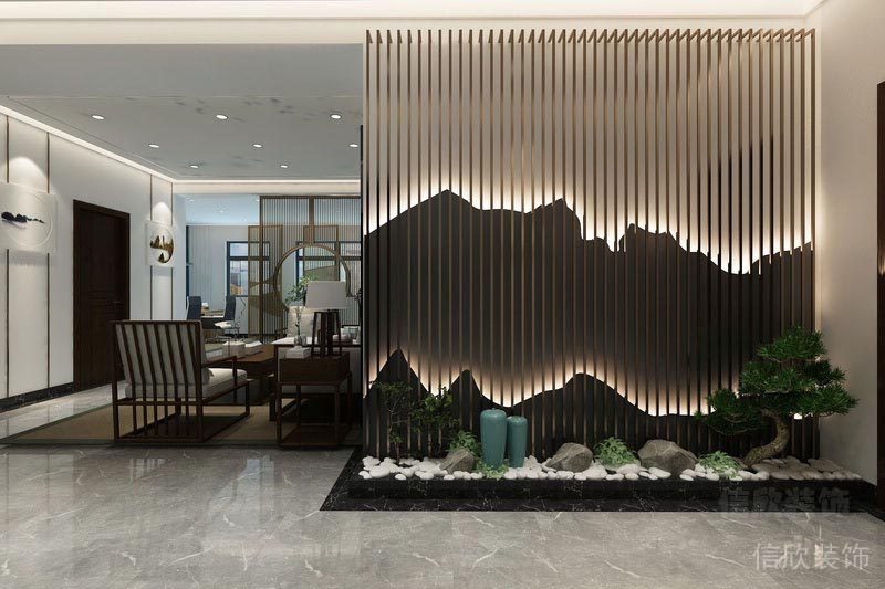 福田區(qū)前海金融中心新中式辦公室設(shè)計(jì)