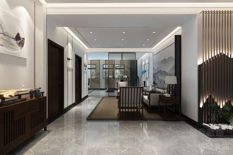 福田區(qū)前海金融中心新中式辦公室設(shè)計(jì)