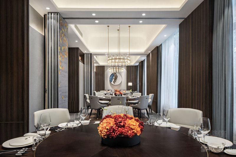 深圳龍崗餐飲店裝修圖包間活動(dòng)隔斷