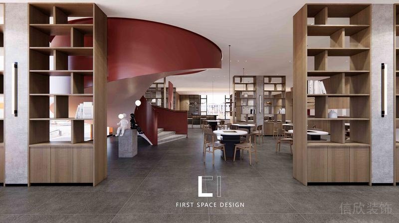 福田餐廳裝修私房菜設(shè)計(jì)效果圖木制裝飾柜