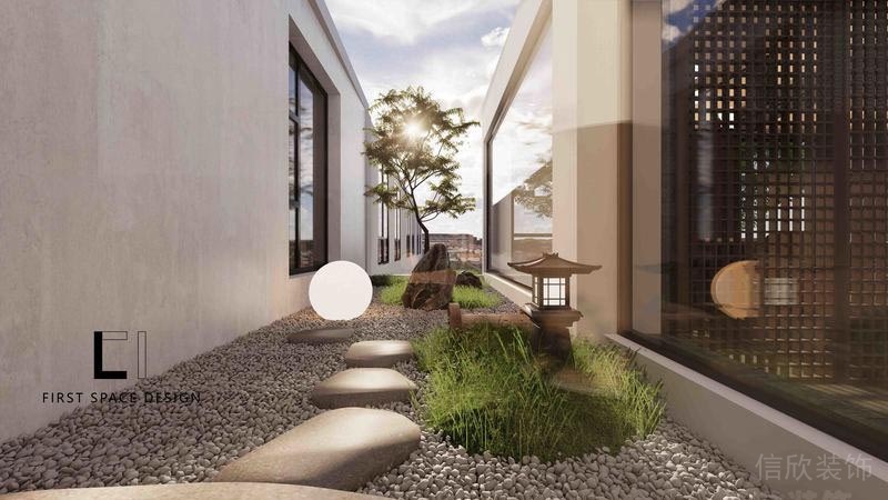 福田餐廳裝修私房菜設(shè)計(jì)效果圖造景園林