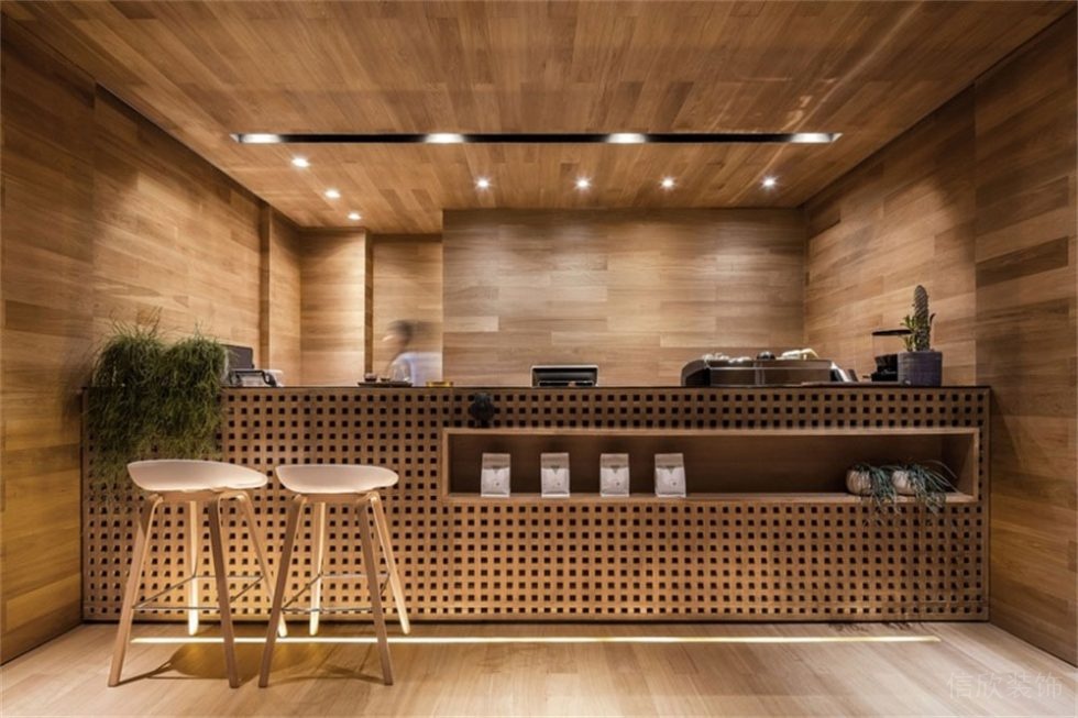 深圳羅湖簡約北歐風(fēng)餐飲店裝修設(shè)計(jì)吧臺(tái)效果圖