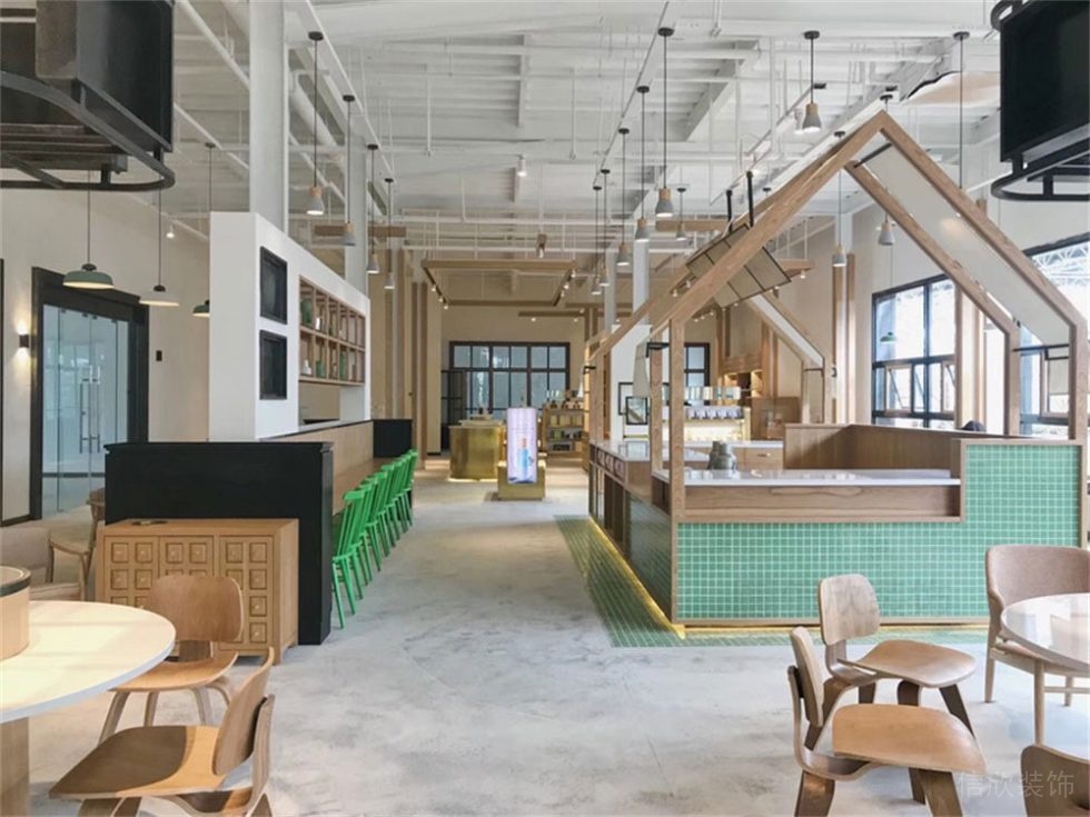 深圳南山工業(yè)風餐飲店裝修設(shè)計大廳效果圖