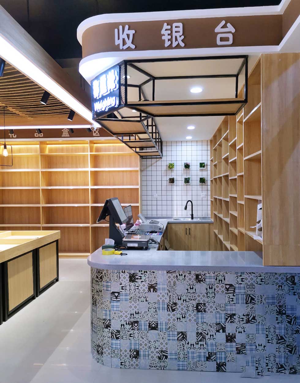 深圳精品水果店收銀臺(tái)裝修設(shè)計(jì)