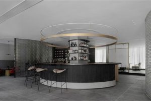 深圳南山簡約風(fēng)格咖啡廳裝修設(shè)計案例吧臺效果圖