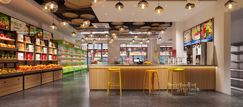深圳寶安水果店收銀臺裝修設計 深圳寶安水果店收銀臺裝修設計