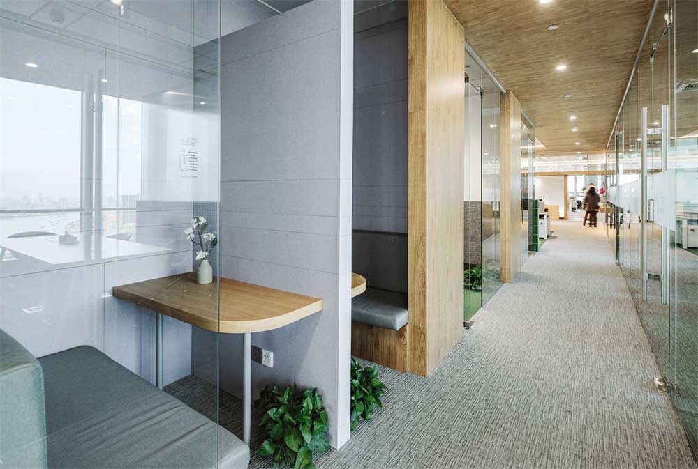 上海至合律師事務所田園風辦公室設計裝修辦公區