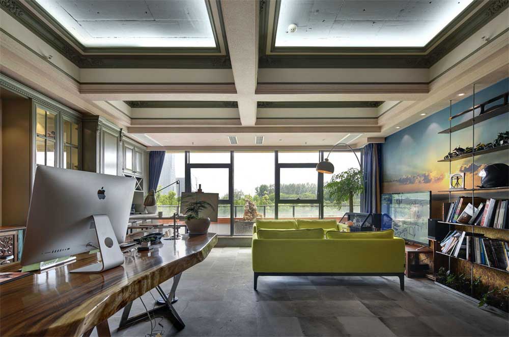 深圳南山香江金融中心工業(yè)風辦公室裝修設計案例董事長公室地面鋪設 深圳南山香江金融中心工業(yè)風辦公室裝修設計案例董事長公室地面鋪設