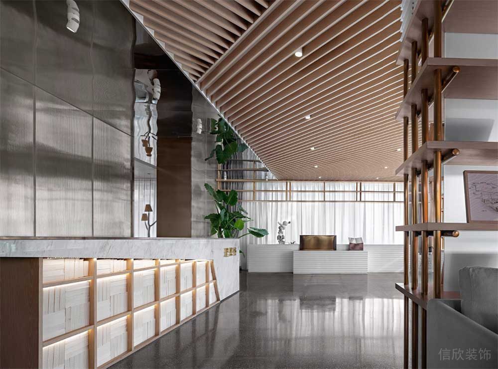 深圳市羅湖區(qū)現(xiàn)代日式風格辦公室前臺設計 深圳市羅湖區(qū)現(xiàn)代日式風格辦公室前臺設計