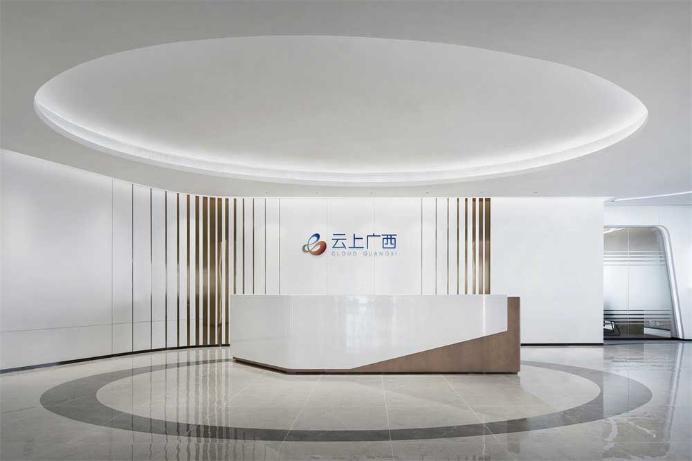 深圳市南山區(qū)科技園現(xiàn)代簡(jiǎn)約辦公室前臺(tái)