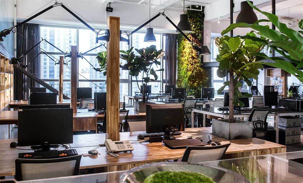 深圳市南山自然風辦公室裝修設計辦公區(qū)