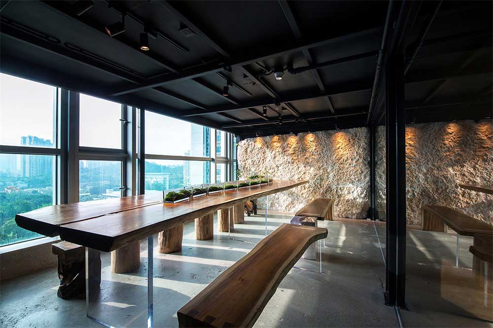 深圳市南山自然風辦公室裝修設計接待區(qū)