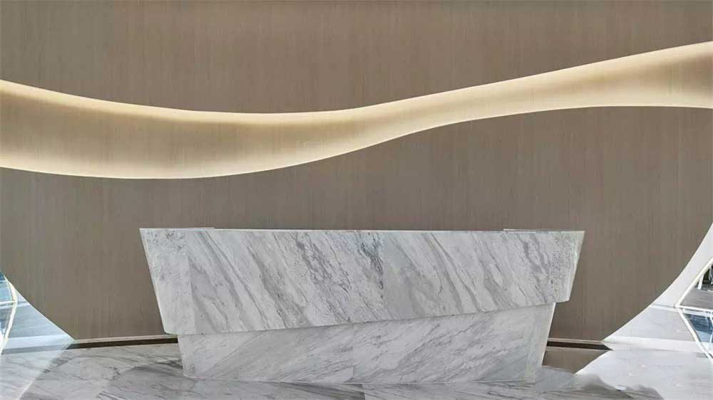 深圳市南山1200平輕奢風金融公司辦公室裝修前臺 深圳市南山1200平輕奢風金融公司辦公室裝修前臺