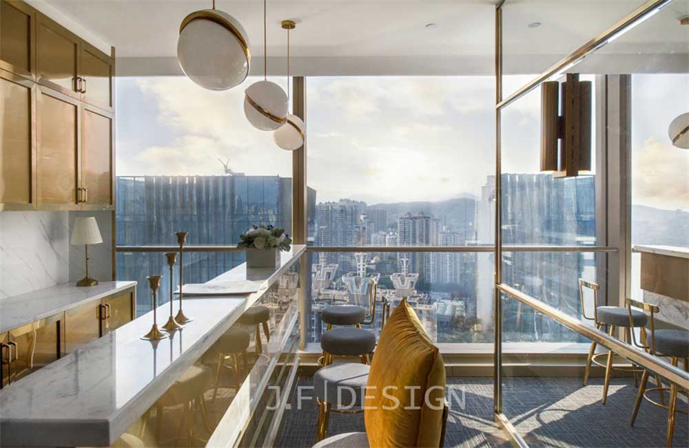 深圳市龍華600平輕奢風辦公室裝修吧臺區 深圳市龍華600平輕奢風辦公室裝修吧臺區