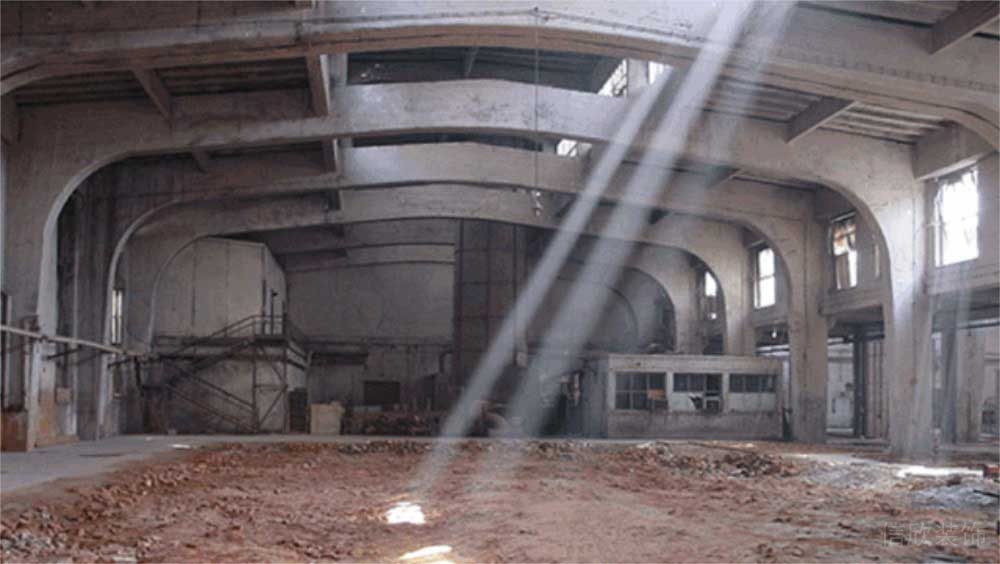 工業(yè)風辦公室施工圖天花拱形設計圖