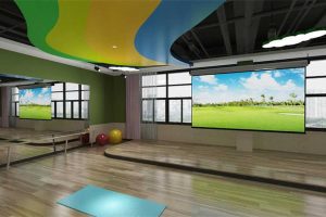 深圳福田區(qū)舞蹈中心裝修設計曲線天花