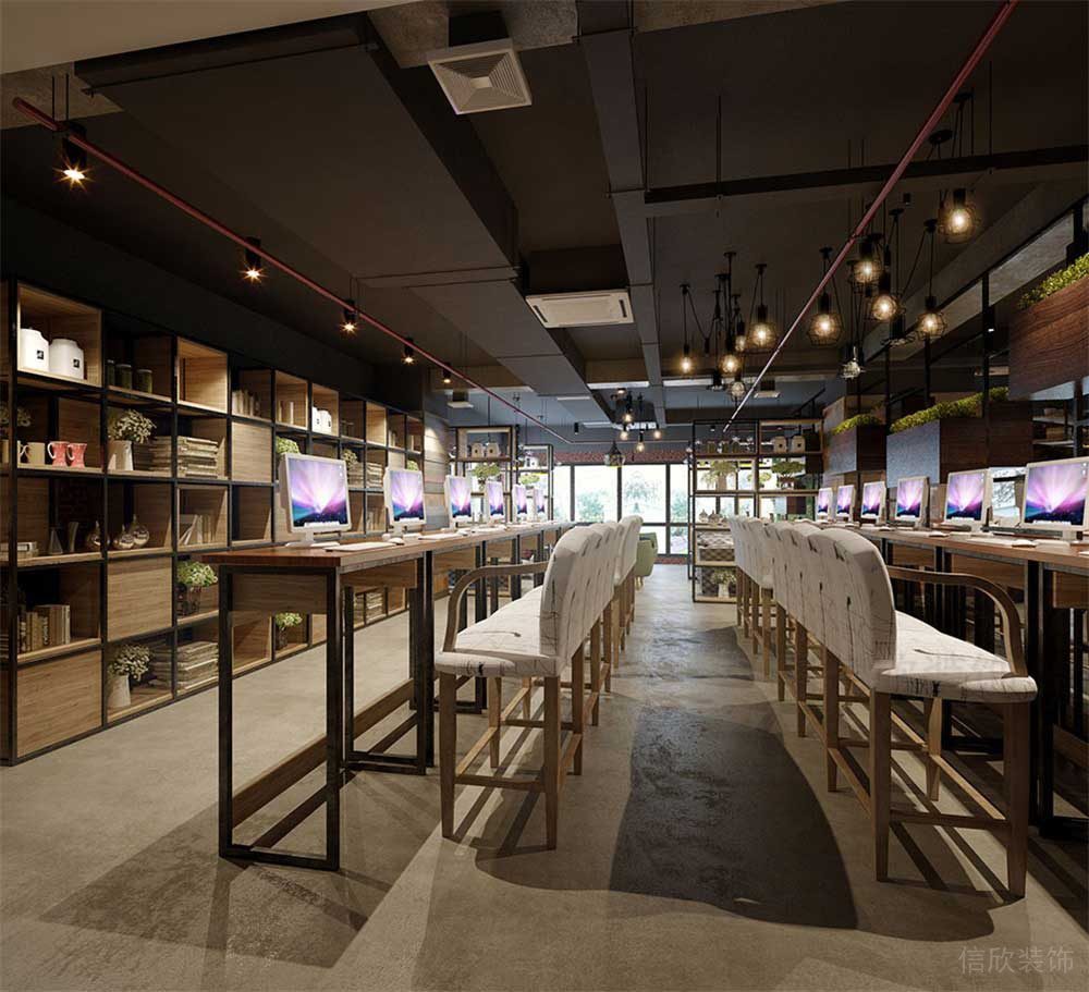 深圳龍崗區網咖裝修設計 上網沖浪區