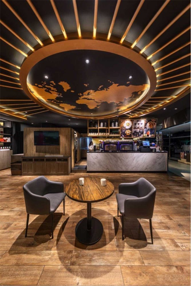 深圳寶安工業(yè)風咖啡廳裝修設(shè)計工程