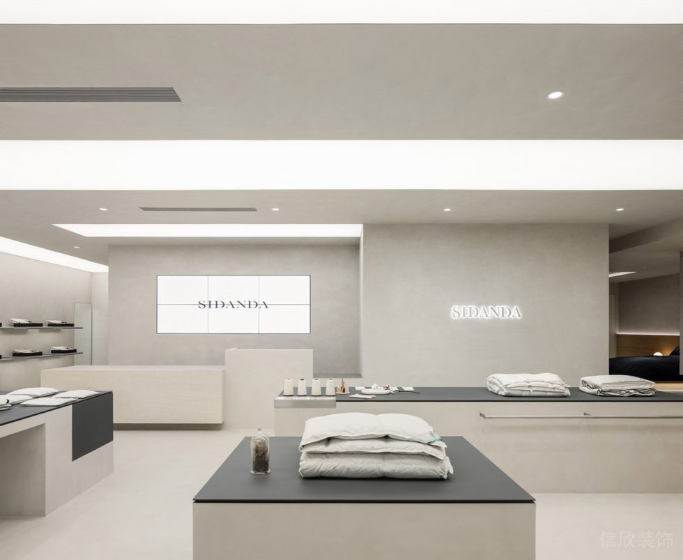 深圳市龍崗區(qū)中心城現代風科技枕專賣店裝修前臺