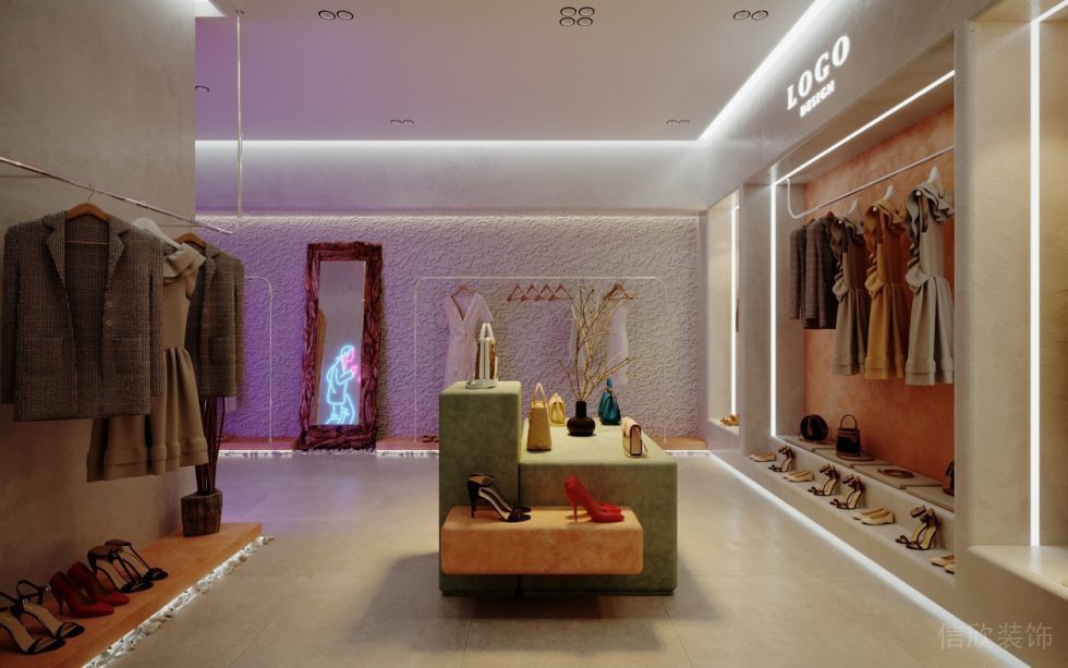 深圳市南山區(qū)后海現(xiàn)代服裝專(zhuān)賣(mài)店裝修設(shè)計(jì)大廳