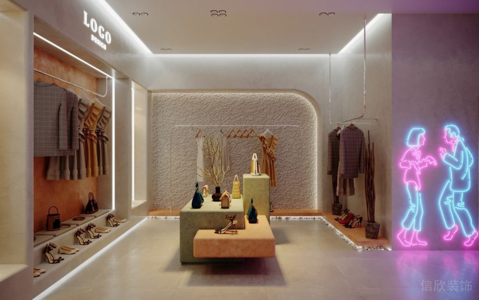 深圳市南山區(qū)后海現(xiàn)代服裝專(zhuān)賣(mài)店裝修設(shè)計(jì)大廳
