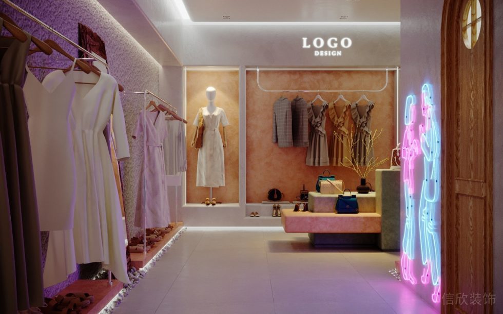 深圳市南山區(qū)后海現(xiàn)代服裝專(zhuān)賣(mài)店裝修設(shè)計(jì)大廳