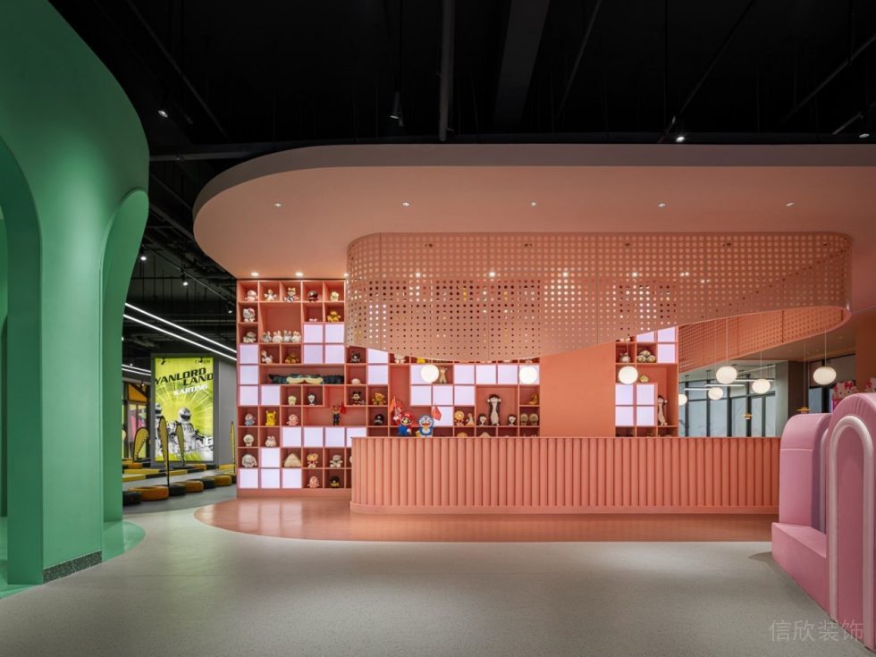 深圳市福田區(qū)筆架山北歐風(fēng)兒童樂園裝修前臺