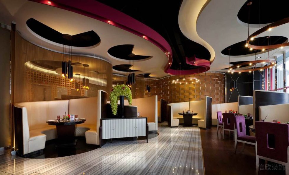 深圳寶安龍光世紀大廈簡約風格火鍋店裝修案例弧形卡座 深圳寶安龍光世紀大廈簡約風格火鍋店裝修案例弧形卡座
