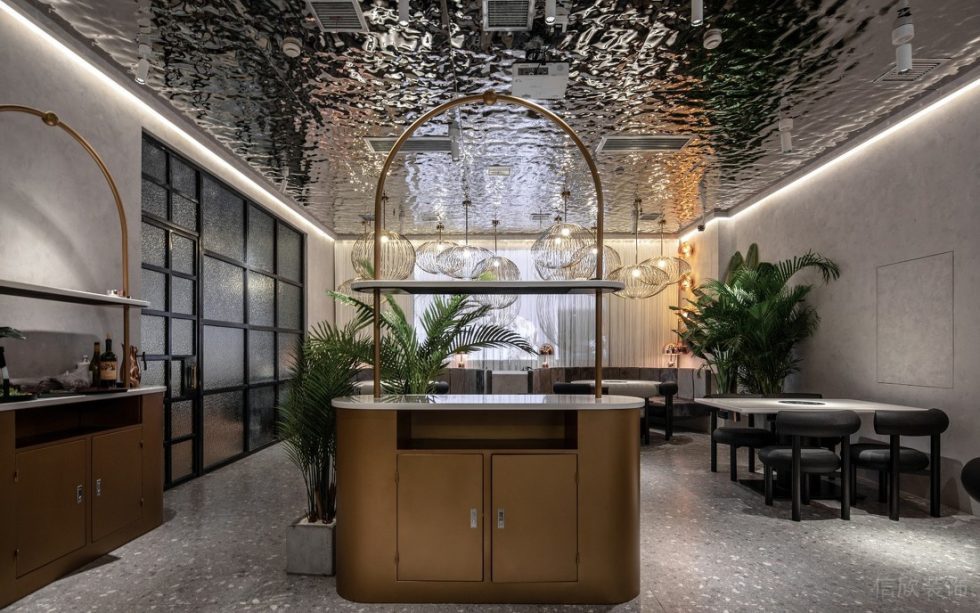 深圳福田天健時尚新天地輕奢風格火鍋店裝修案例茶水柜 深圳福田天健時尚新天地輕奢風格火鍋店裝修案例茶水柜