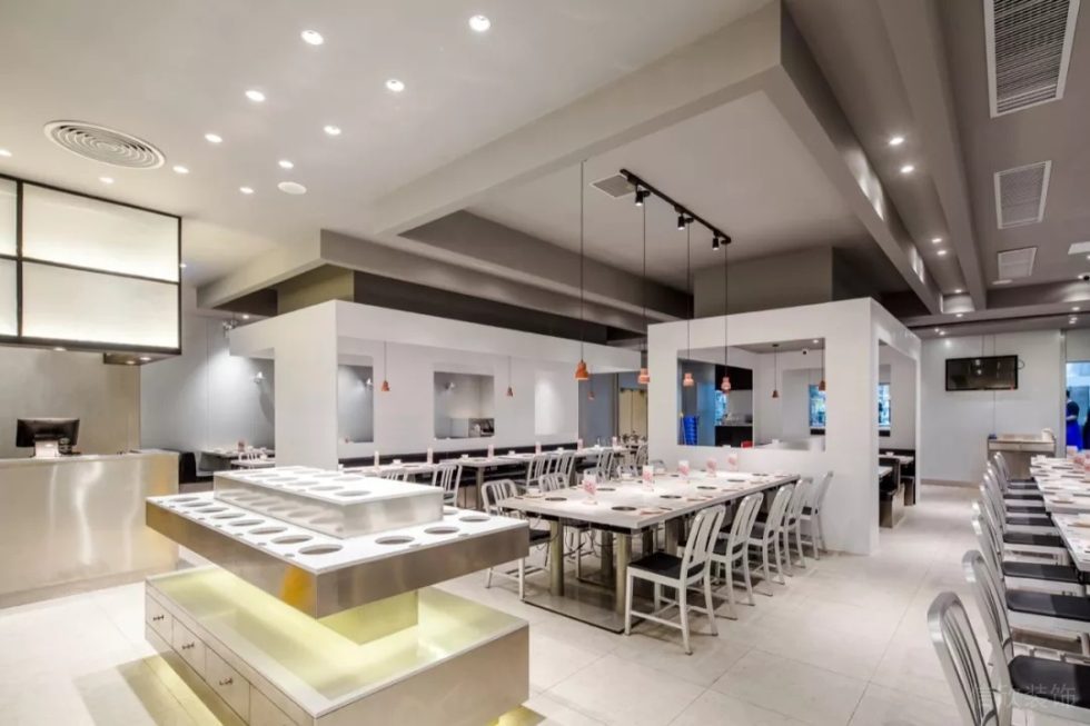 深圳龍崗金地龍城中央現(xiàn)代簡(jiǎn)約風(fēng)格火鍋店裝修案例蘸料中島臺(tái) 深圳龍崗金地龍城中央現(xiàn)代簡(jiǎn)約風(fēng)格火鍋店裝修案例蘸料中島臺(tái)