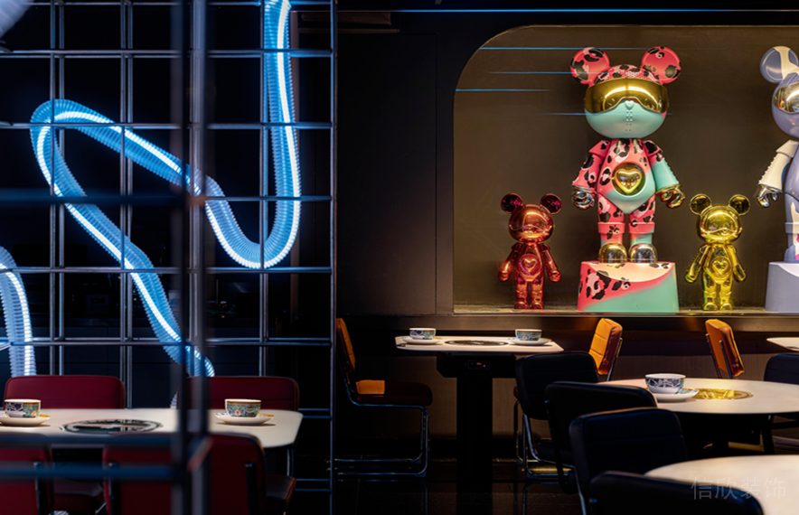 深圳羅湖京基鳳凰印象現(xiàn)代風格火鍋店裝修案例用餐大廳藝術玩偶陳設 深圳羅湖京基鳳凰印象現(xiàn)代風格火鍋店裝修案例用餐大廳藝術玩偶陳設