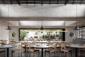 深圳南山諾德假日花園簡約風(fēng)格餐廳裝修案例用餐大廳效果圖