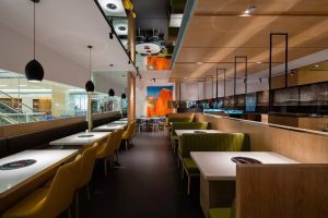 深圳坪山怡瑞達(dá)云秀府簡約北歐風(fēng)火鍋店裝修案例用餐區(qū)效果圖