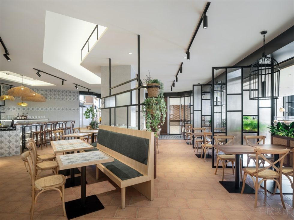 深圳福田京地大廈東南亞風格越南菜餐廳裝修案例用餐大廳效果圖