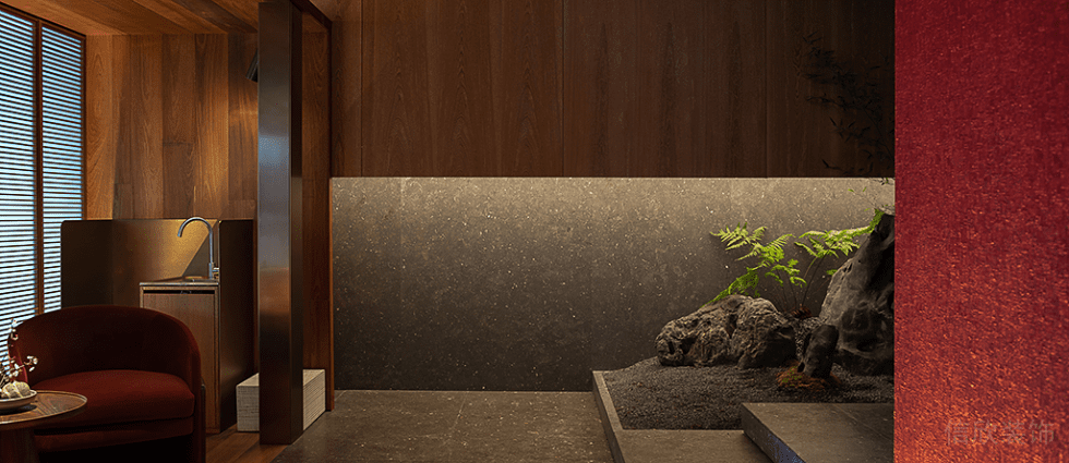 深圳南山華潤前海大廈輕奢新中式粵菜餐廳裝修案例藝術景觀