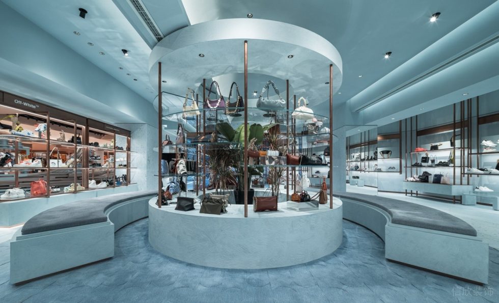 深圳市寶安區(qū)松崗現(xiàn)代風(fēng)買手店概念店裝修設(shè)計(jì)圓形展臺(tái) 深圳市寶安區(qū)松崗現(xiàn)代風(fēng)買手店概念店裝修設(shè)計(jì)圓形展臺(tái)