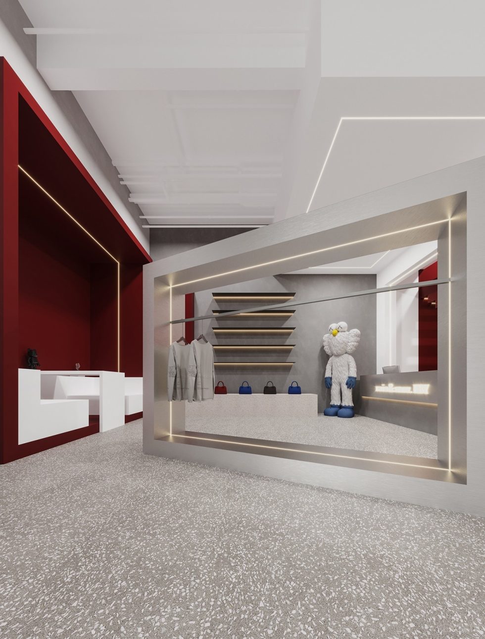 深圳市龍崗區(qū)坂田hby買手店裝修設(shè)計(jì)紅色櫥窗 深圳市龍崗區(qū)坂田hby買手店裝修設(shè)計(jì)紅色櫥窗