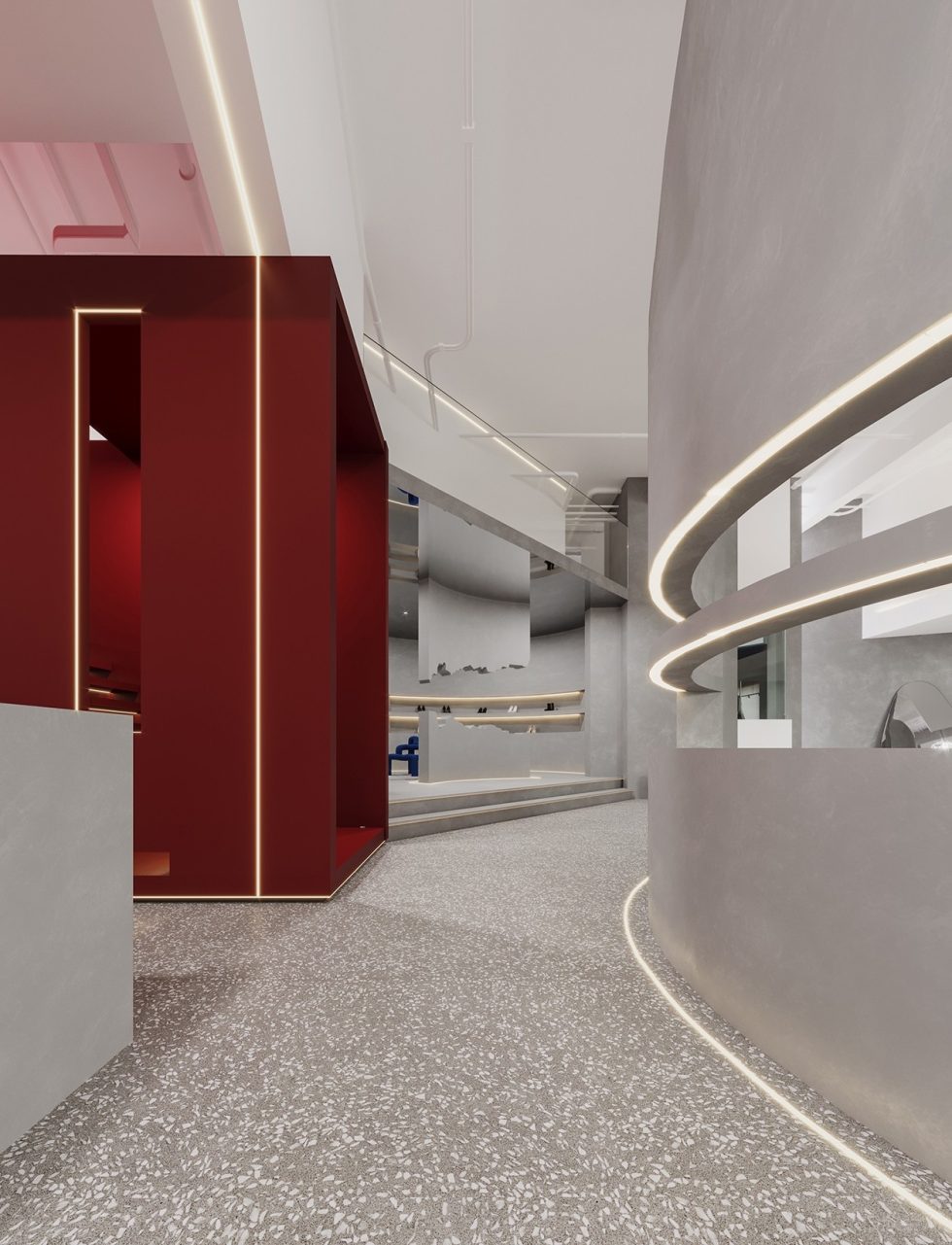 深圳市龍崗區(qū)坂田hby買手店裝修設(shè)計(jì)弧形過道 深圳市龍崗區(qū)坂田hby買手店裝修設(shè)計(jì)弧形過道