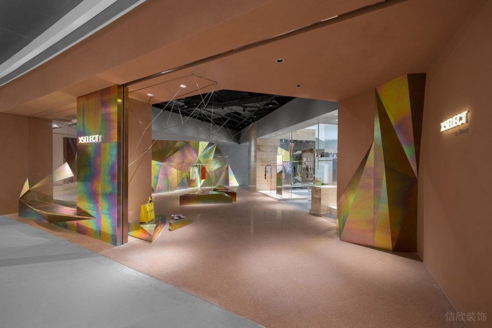 深圳市龍崗區(qū)龍崗中心城x Select 服裝店買手店裝修設(shè)計門廳