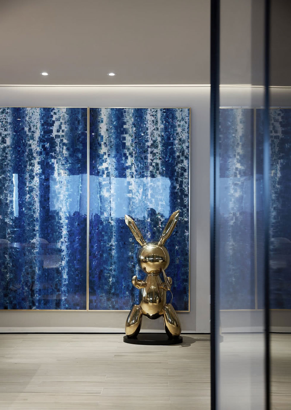 集浩大廈辦公室墻面藍色藝術(shù)畫