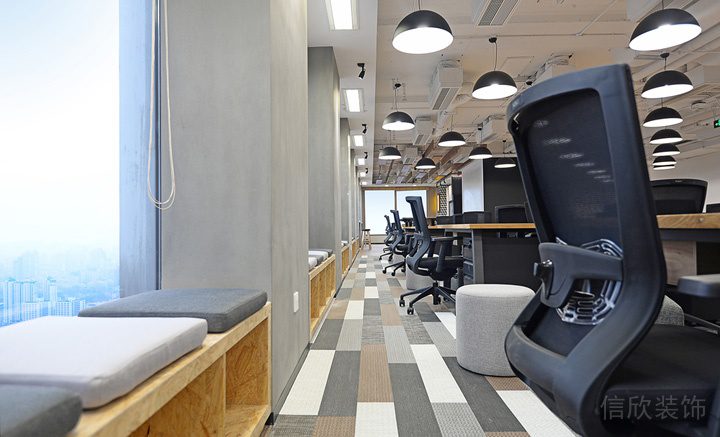 深圳寶安稻興環球科創中心900平方米現代工業風辦公室裝修案例辦公大廳 深圳寶安稻興環球科創中心900平方米現代工業風辦公室裝修案例辦公大廳
