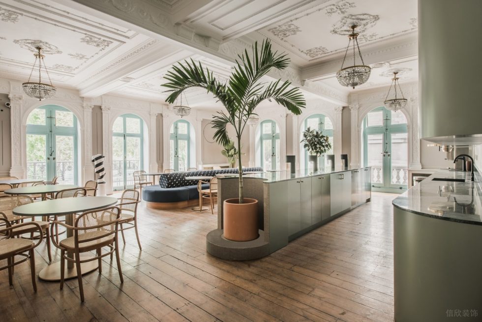 深圳福田皇庭中心600平方米簡(jiǎn)歐風(fēng)格辦公室裝修案例茶水休閑廳